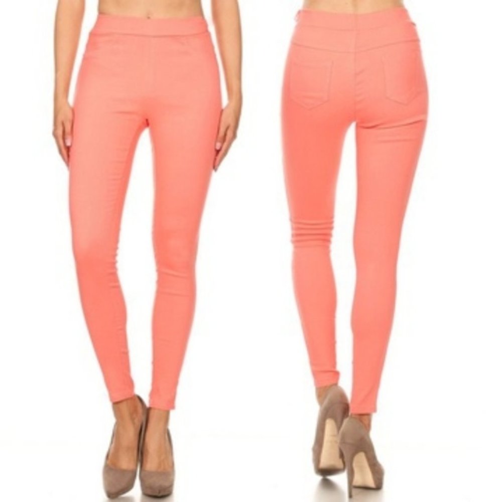 Jvini Women's High Waist Pull-On Skinny Jeggings